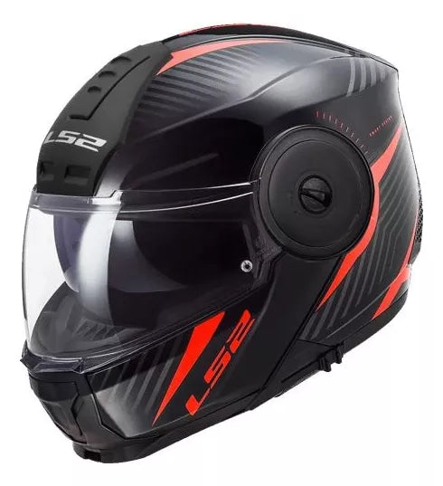 CASCO ABATIBLE LS2 SCOPE II SKID NGO/ROJ FF902 SIN PINLOCK