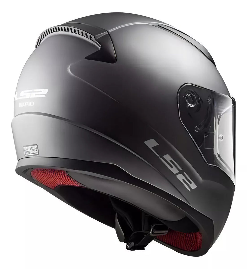 CASCO CERRADO LS2 RAPID II SOLID TITANIUM MATE FF353