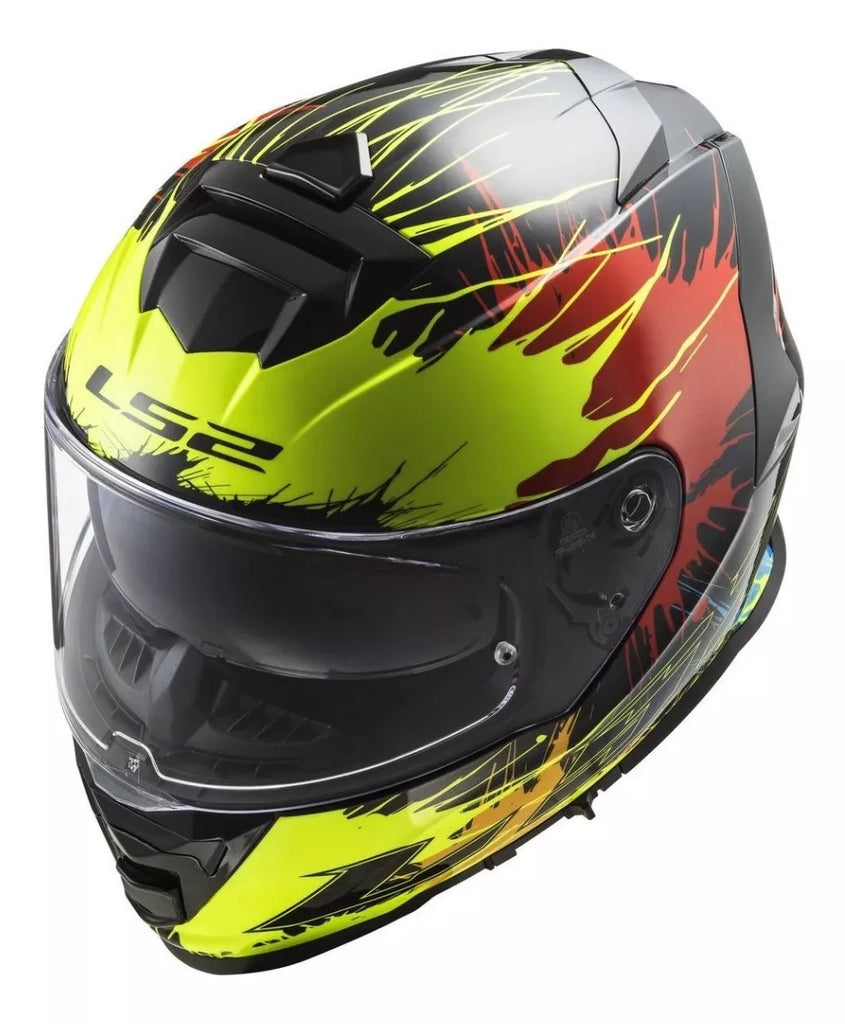 CASCO CERRADO LS2 STORM II DROP NGO/AMA/ROJ FF800