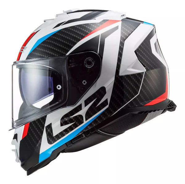 CASCO CERRADO LS2 STORM II RACER BCO/ROJ/NGO/AZL FF800