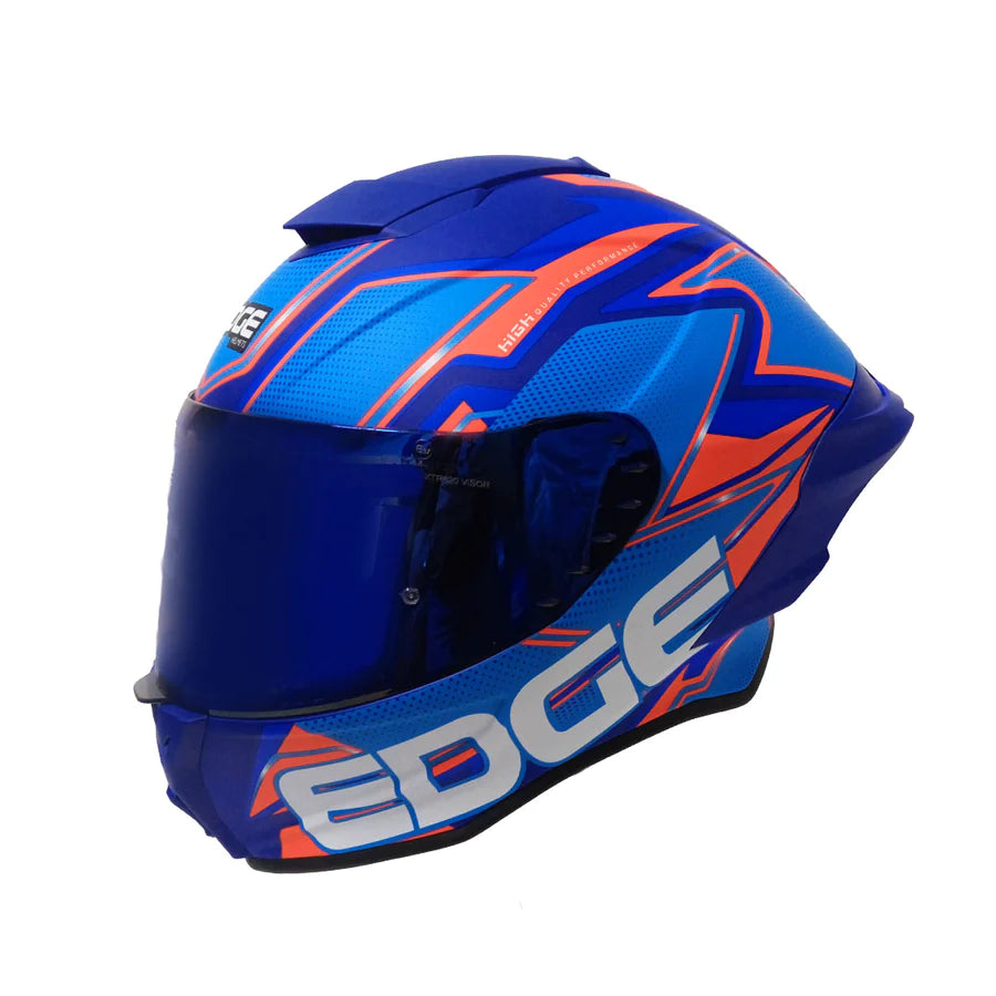 CASCO INTEGRAL SHANGHAI QUARTZ AZUL CON ROJO MATE