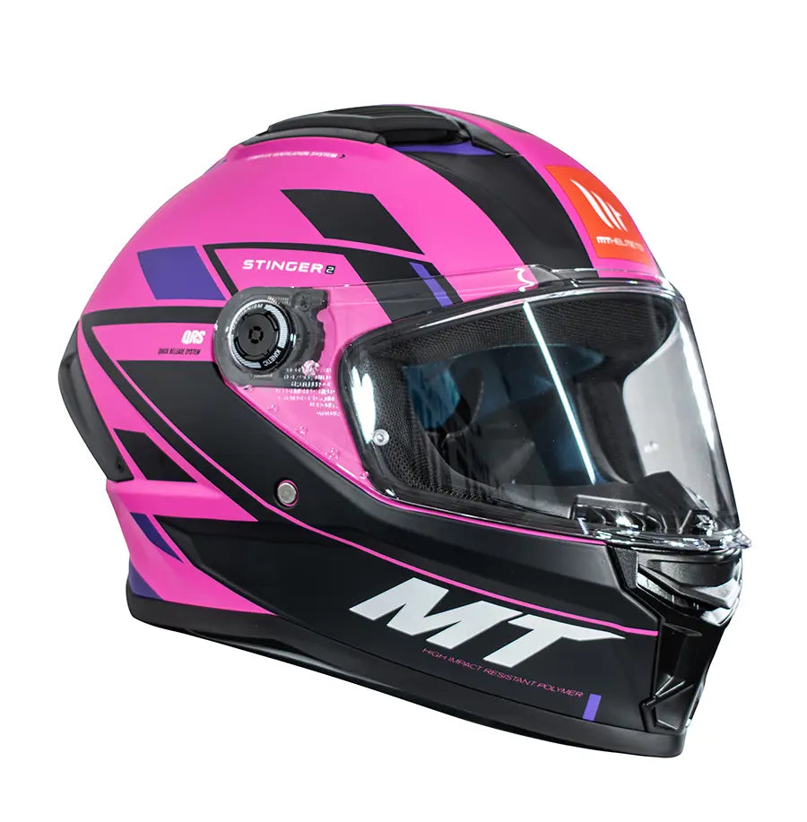 CASCO MT HELMETS STINGER V12B BRILLO INTEGRAL – Importaciones Pegaso