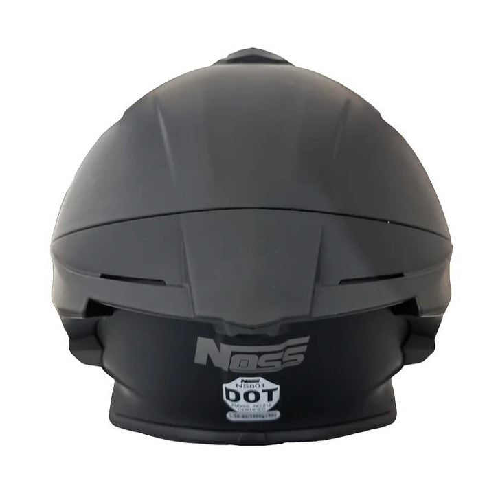 CASCO NOSS NS-801 CERRADO SOLIDO NEGRO MATE