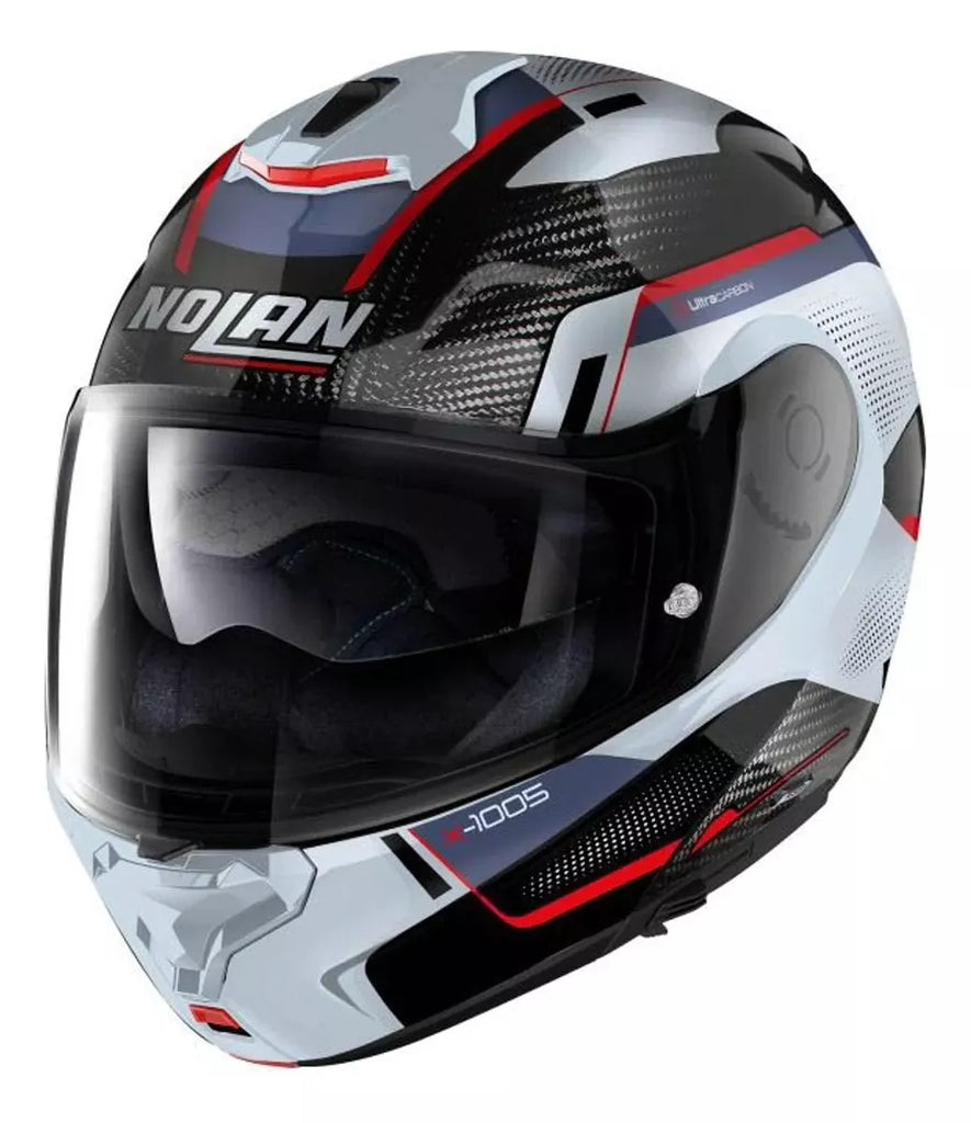 Casco X-1005 Ultra Undercover n-com 43 Bco/Rjo/Azul Nolan