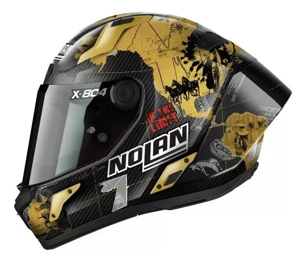 Casco X-804 RS Checa Gold 25 Dorada Nolan