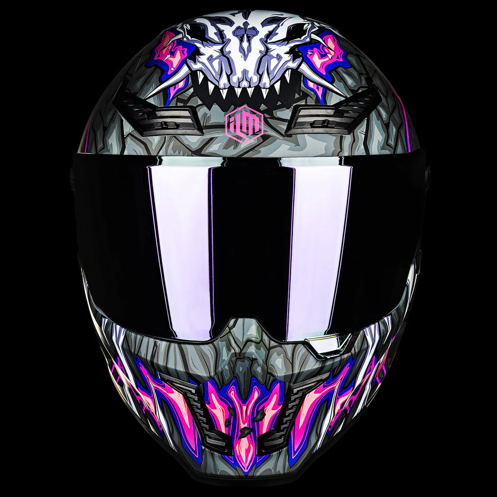 Casco de moto Integral ILM MF509 DAY 1 PURPLE