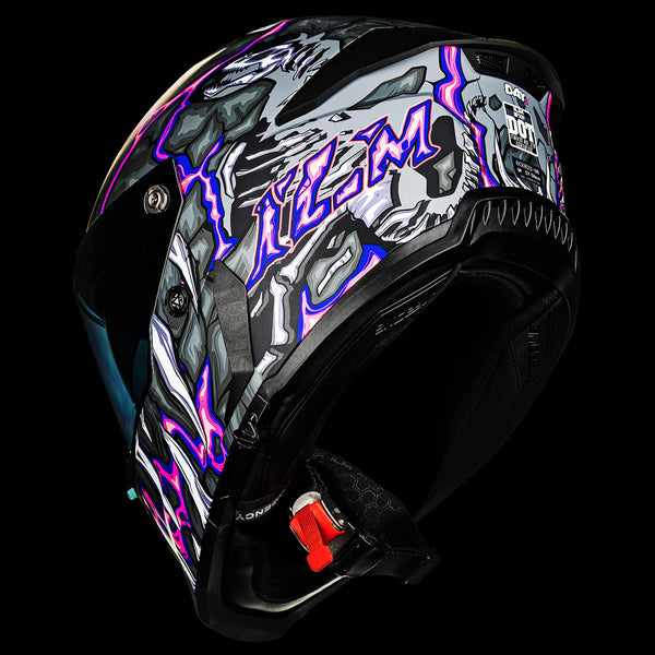 Casco de moto Integral ILM MF509 DAY 1 PURPLE