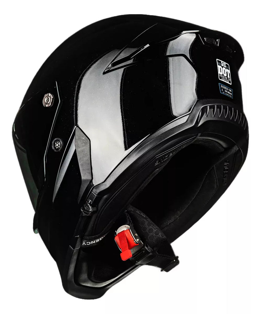 Casco de moto Integral ILM MF509 Gloss Black