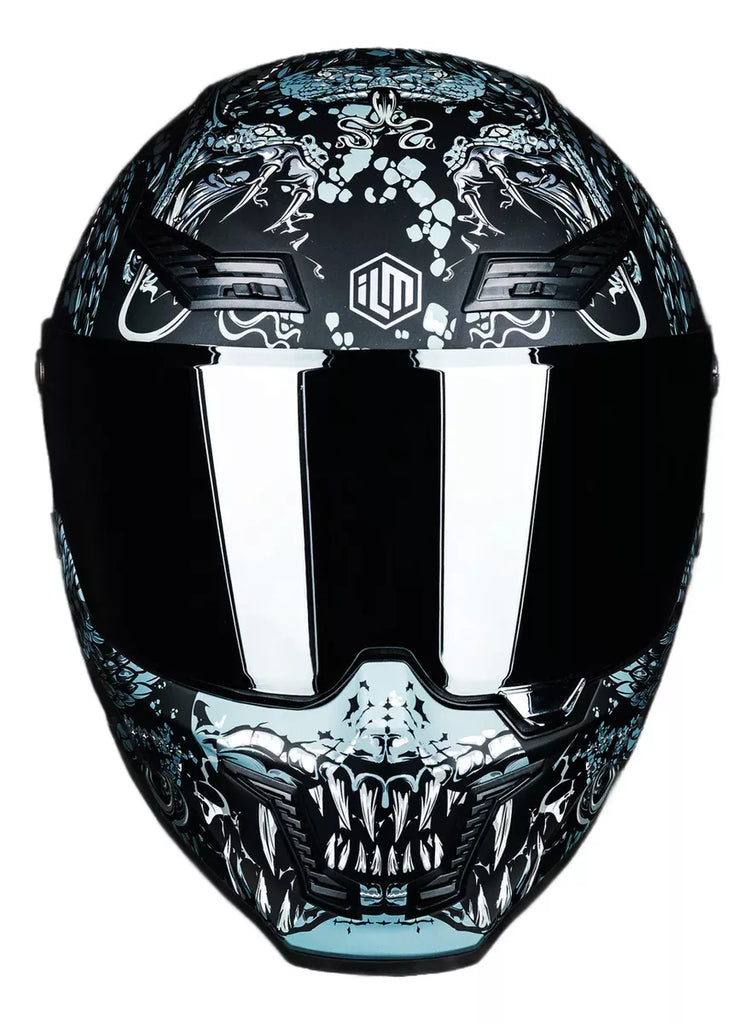 Casco de moto Integral ILM MF509 Mythology Silver