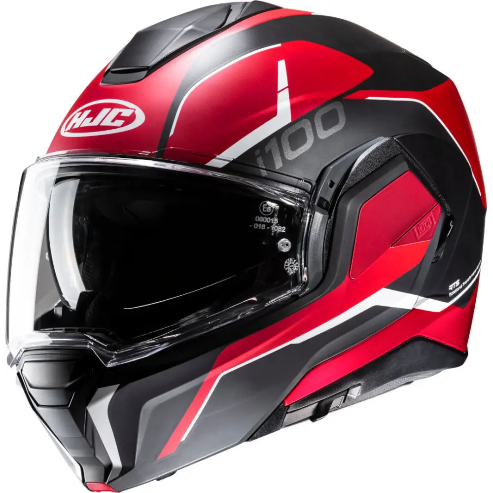 Casco i100 LORIX MCS1F Neg/rojo/bco HJC