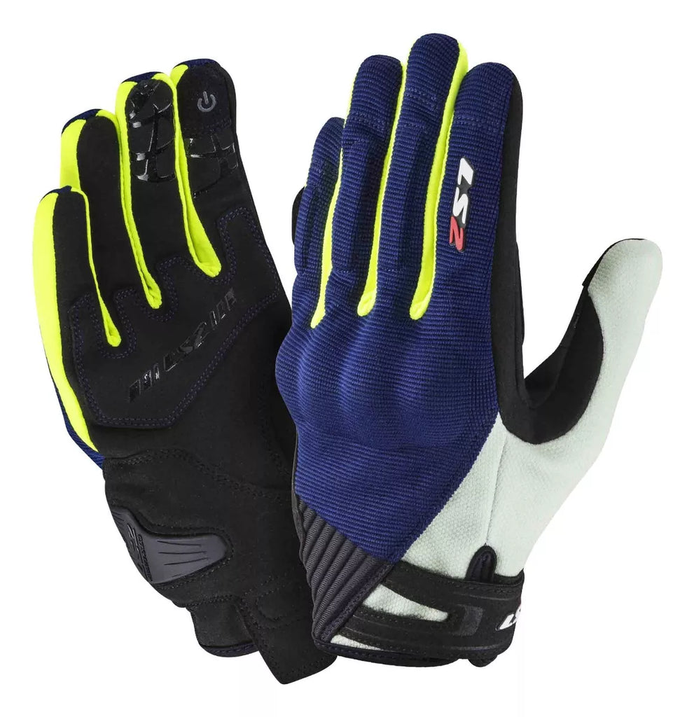 GUANTES VEL LS2 AZL/AMA FLUO DART 2 TEXTIL