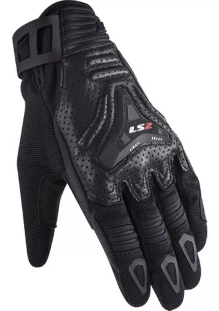 GUANTES VEL LS2 NGO/GRS AL TERRAIN TEXTIL/PIEL