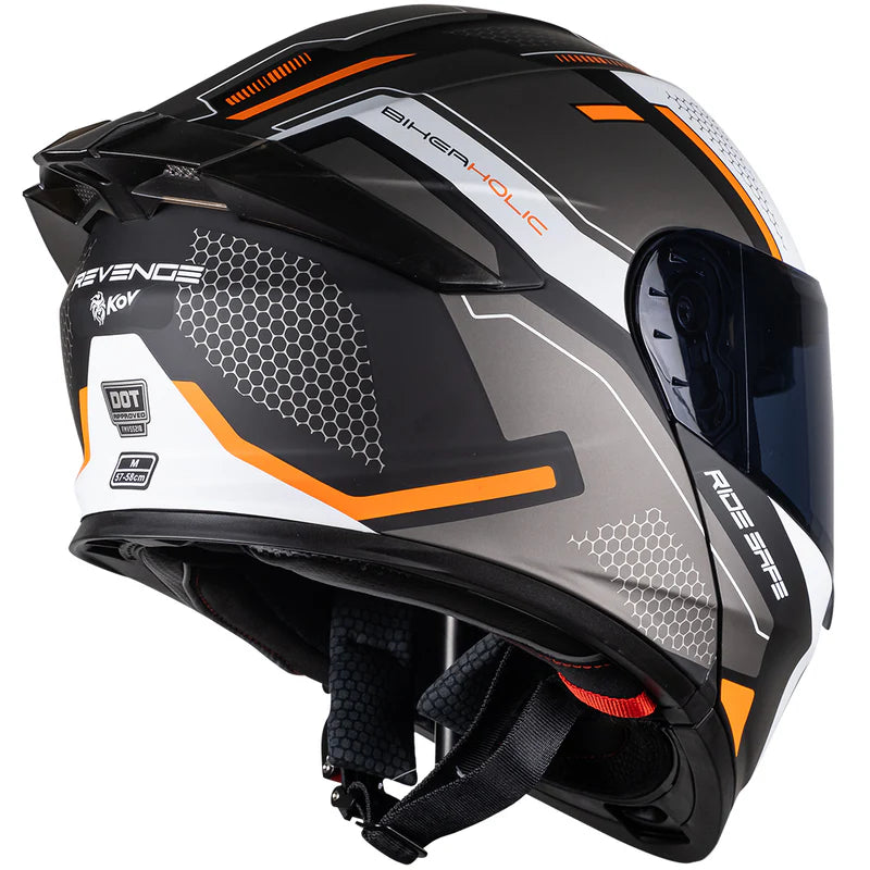 KOV CASCO THUNDER REVENGE NARANJA