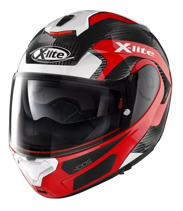 Casco X-1005 Ultra CarbonFiery 28 Ngo/rojo/bco X-Lite