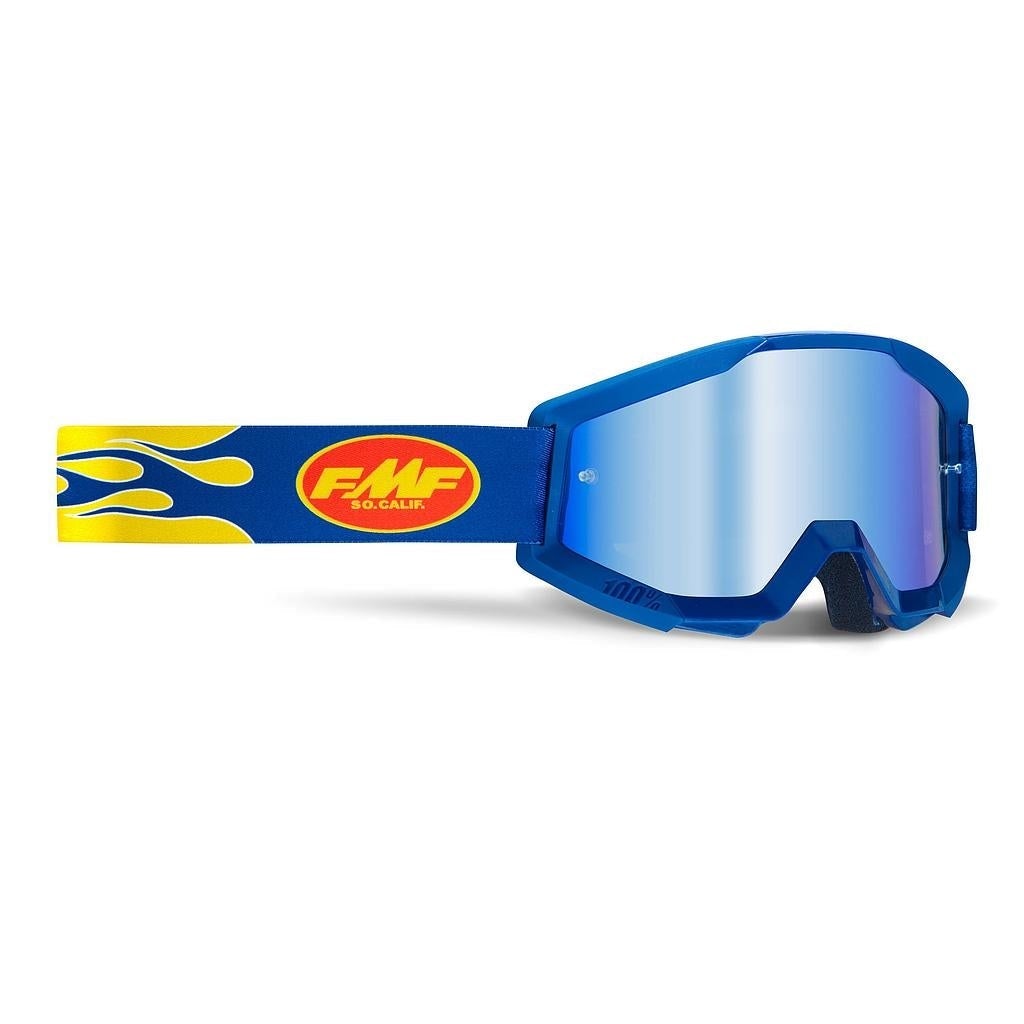 POWERCORE Goggle Flame Navy - Mirror Blue Lens